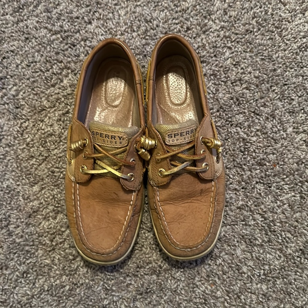 Sperry Ivyfish Metallic Cognac loafers | size 6.5 / F-7